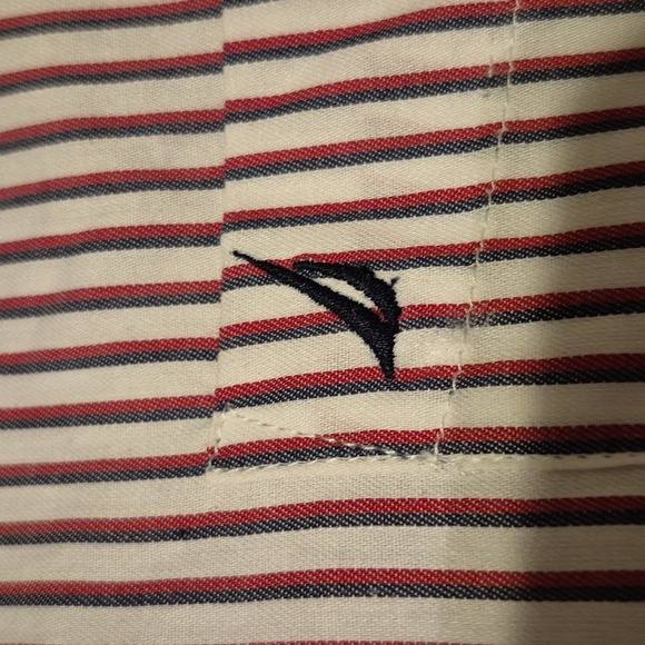 Nautica boys size 14 button up long sleeve striped shirt, blue, white, red, NWT - Picture 8 of 8